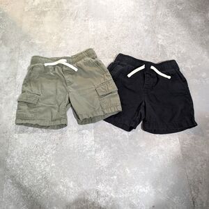 2 Pairs Old Navy Relaxed Fit Shorts Boys Size Small Green and Navy